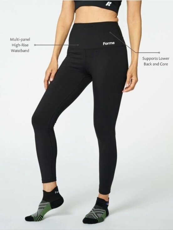 Forme Pants - Forme Sculpt+ Legging for Core & Back Alignment      High-Rise Black Size Meduim